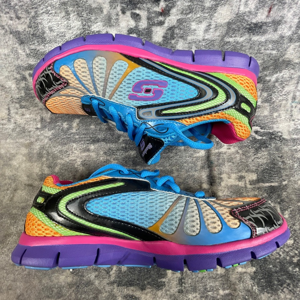 Skechers Women 7 Rainbow Running Shoes Running Wild Colorful Mesh New No Box - Picture 10 of 10